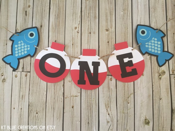 FISHING Highchair Banner - Fishing Banner - 1st Birthday - The Big One Party - Fishing Birthday - The Big One - Bobber Age Highchair Banner Il_570xn