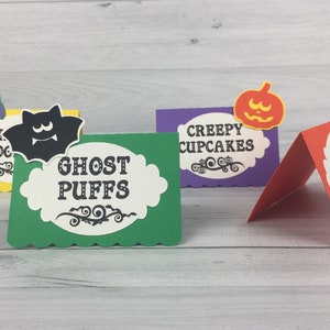 HALLOWEEN Food Tent Labels Buffet Labels Halloween Tent Cards Halloween Birthday Halloween Party Food Signs Food Labels 12 qty image 3