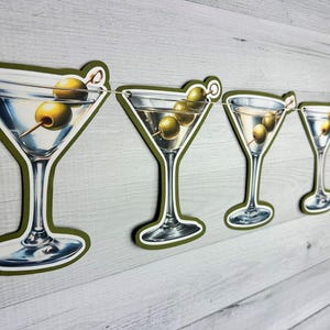 Classic Martini Garland - Dirty Martini Banner - A Tini Bit Older Birthday - Retro Olive Martini Banner - 30th, 40th, 50th, 60th Birthday