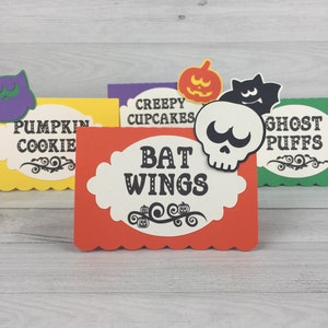 HALLOWEEN Food Tent Labels Buffet Labels Halloween Tent Cards Halloween Birthday Halloween Party Food Signs Food Labels 12 qty image 8