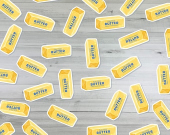 Butter Confetti - Salted Butter Cutouts - Butter with Age Birthday - Butter Than Ever - Butter Half Party - Churning Butter Theme - 60 pcs