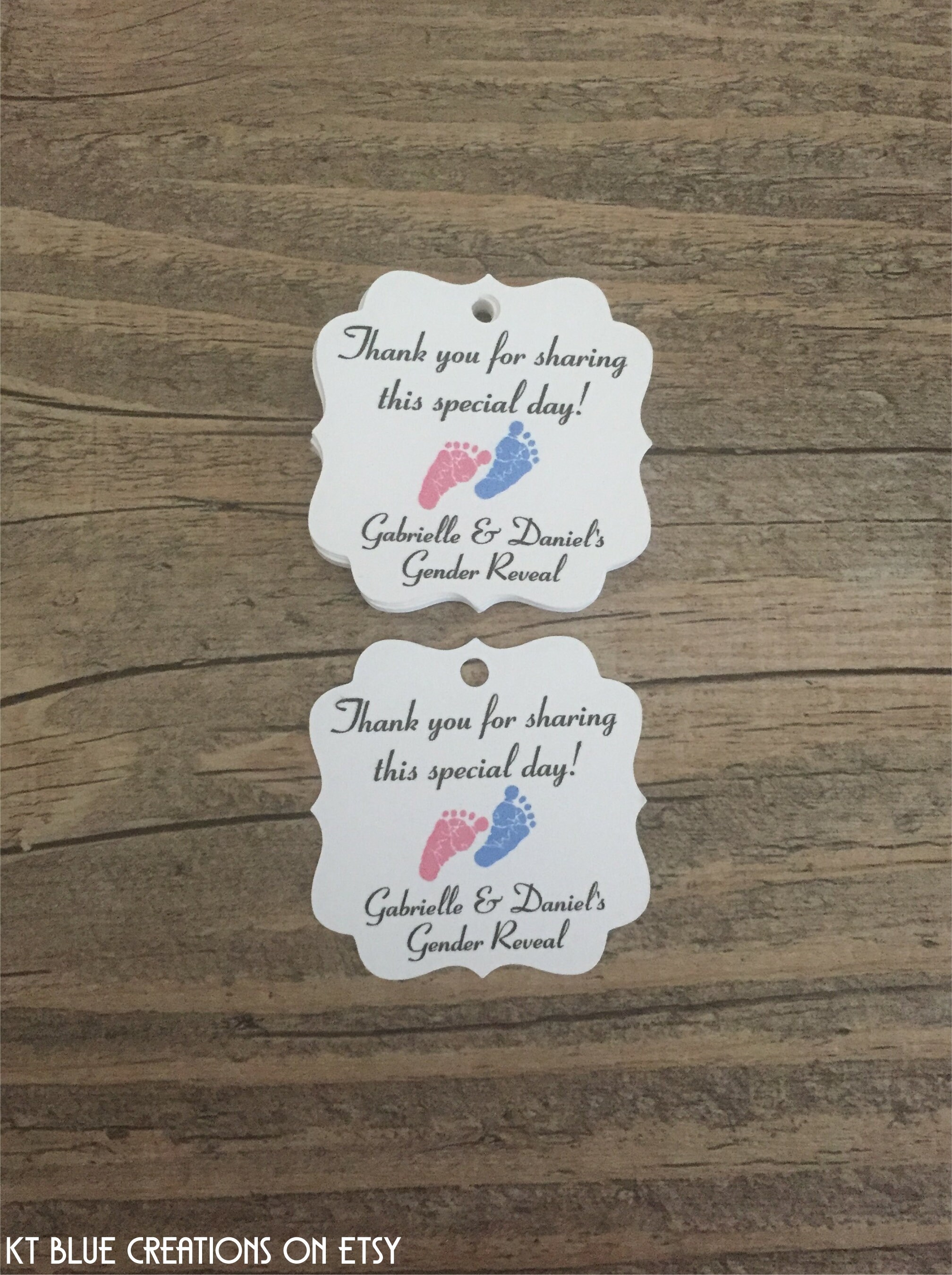 Gender Reveal Favor Tags Gender Reveal Party Baby Shower Etsy