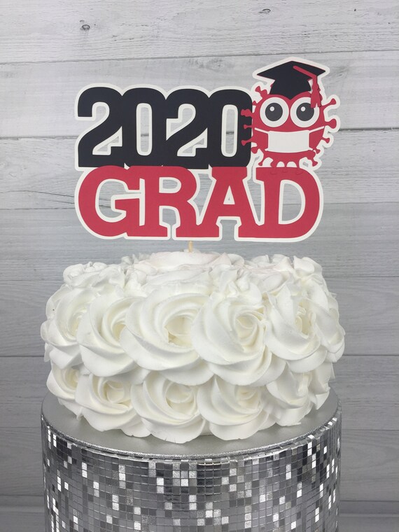 2020 Grad Cake Topper - Graduation Cake Topper - 2020 Quarantined Grad Topper - Grad in Quarantine - Quarantine Graduation- Graduation Party Il_570xn