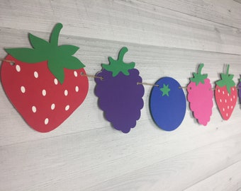 BERRY Garland - Jamberry Birthday - Berry Banner - Strawberry - Raspberry - Blueberry - Blackberry - Berry Banner -Berry Birthday Decor