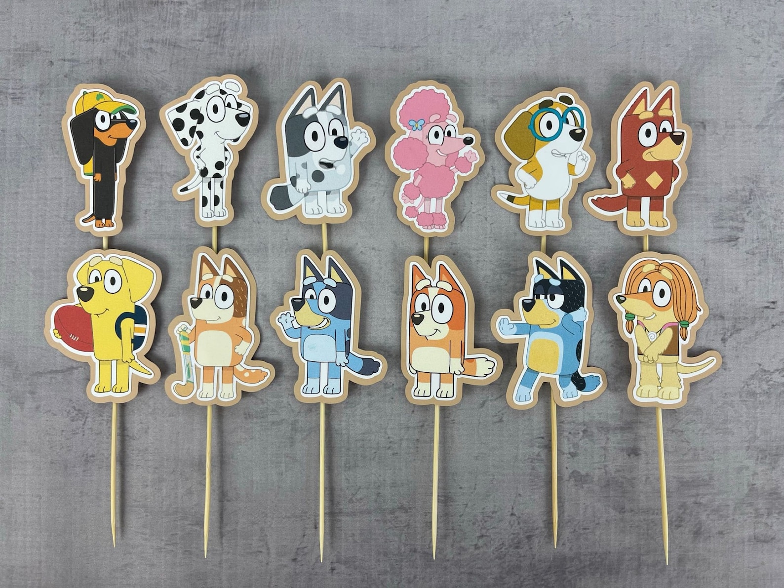 Blue Dog Cupcake Toppers
