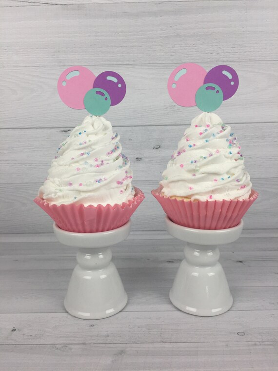 Bubbles Cupcake Toppers - Bubble Birthday - Girl Bubble Party - Mermaid Bubbles - Bubble Toppers - Bubble Party Decor - Choose Your Colors Il_570xn