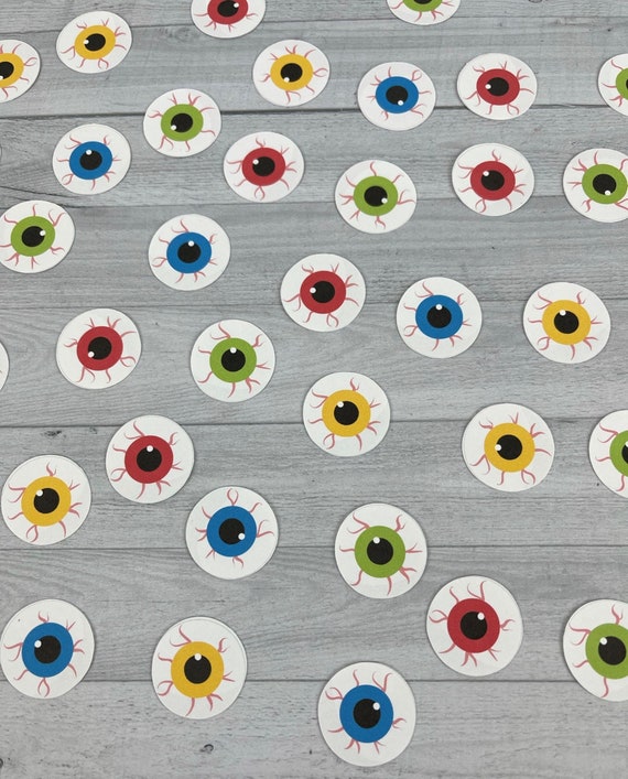EYEBALL Confetti Bloodshot Eyeballs Confetti 80 pieces Halloween