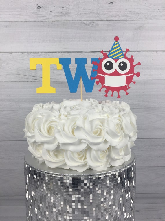 TWO Quarantine Cake Topper - Birthday Cake Topper - Quarantine Birthday - One or Two Cake Topper - QuaranTWO Birthday - Quarantine Party Il_570xn
