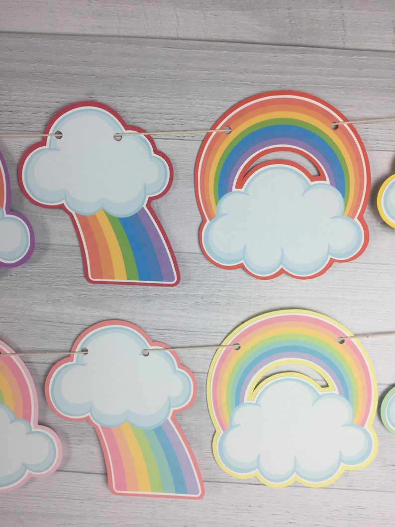 Rainbow Garland Rainbow Baby Shower Rainbow Birthday Pastel Rainbow Garland Classic Rainbow Shower Rainbow Baby Garland Rainbow Banner image 3