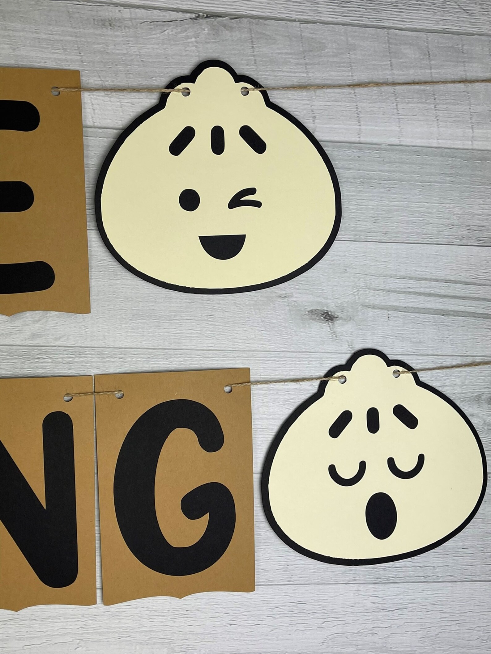 Little Dumpling Banner - Dumpling Birthday - Dim Sum Banner - Kawaii ...