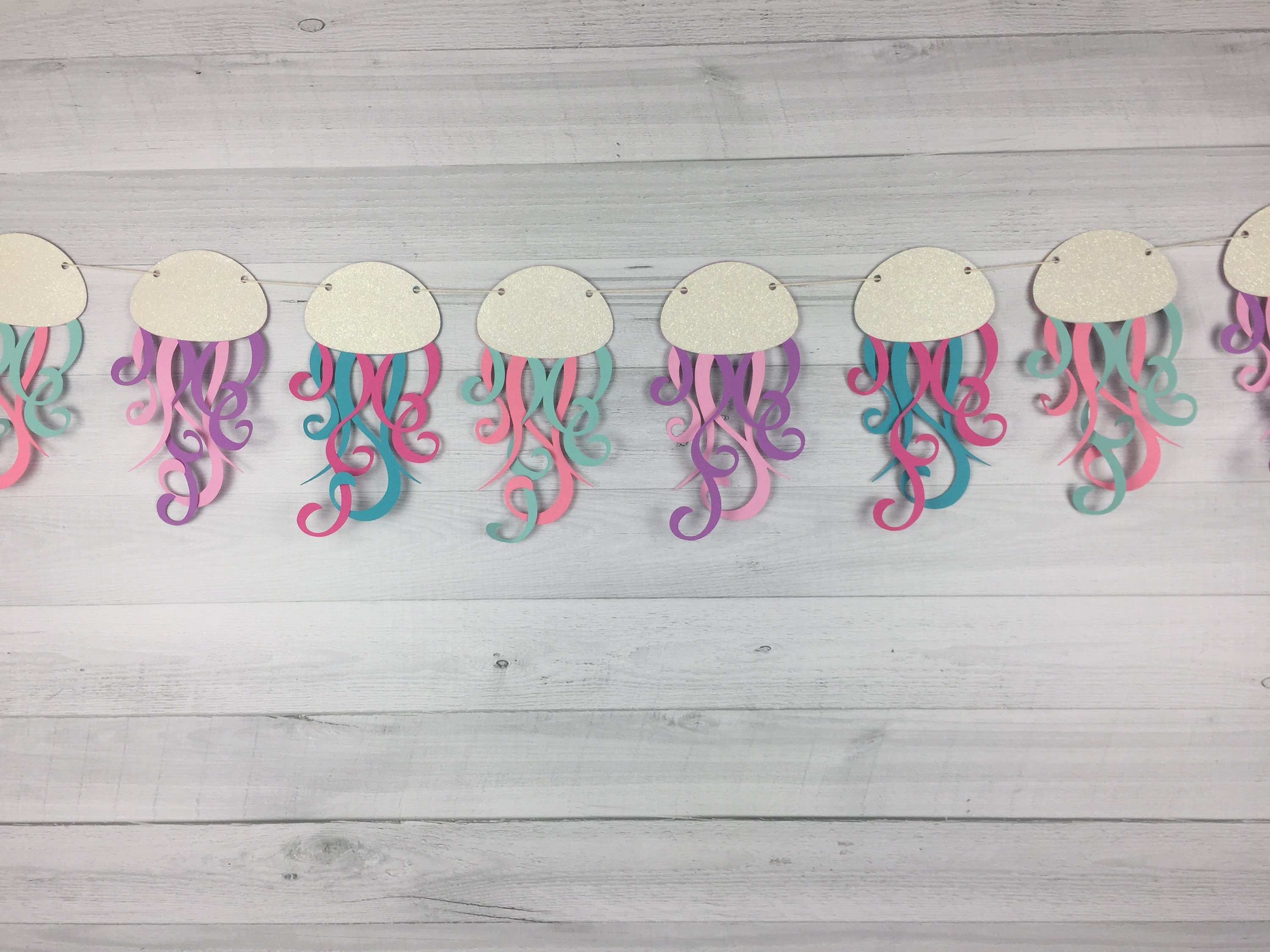 Jellyfish Garland Ocean Birthday Sea Animals Jellyfish Etsy