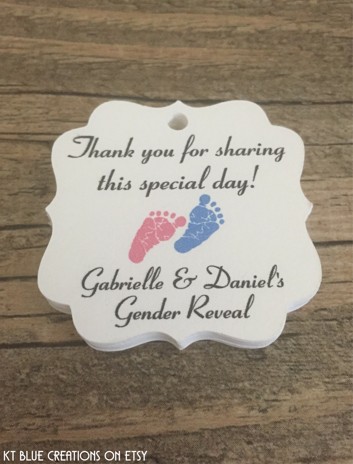 Gender Reveal Favor Tags Gender Reveal Party Baby Shower Etsy