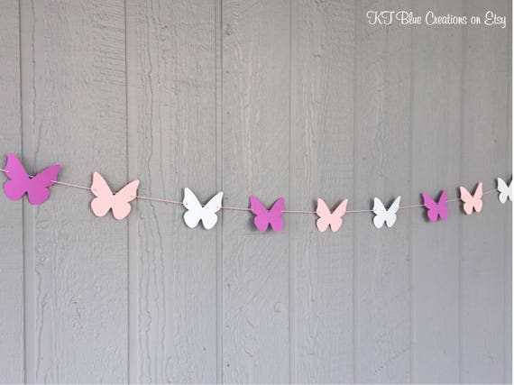 Butterfly Garland - Butterfly Banner - Butterfly Birthday - Butterfly Baby Shower - Butterfly Bridal Shower - Birthday Garland - Baby Shower Il_570xn