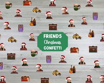FRIENDS Christmas Confetti - 90s Friends Birthday - Retro 90s Holiday Decor - Friendsgiving - Friendsmas Party -Holiday Cutouts - 60pcs