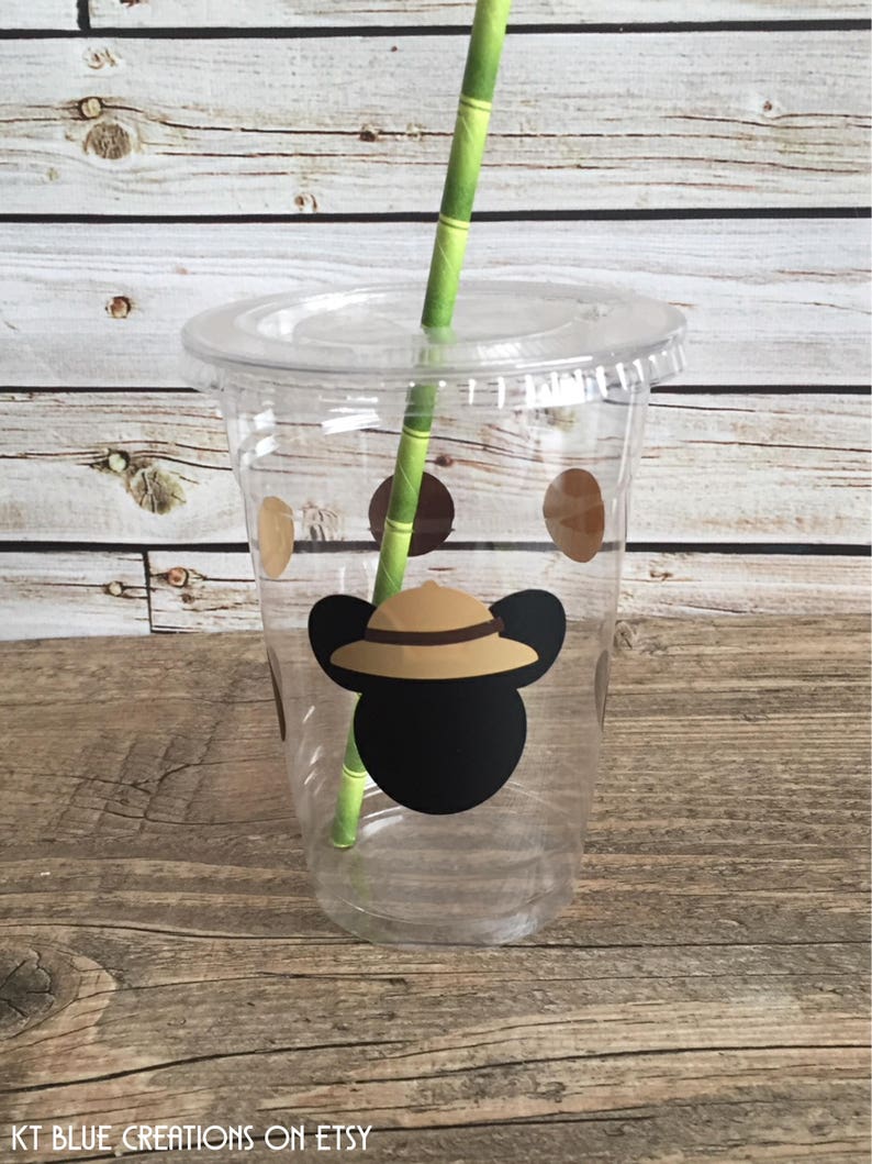 Mickey Safari Party Cups - Jungle, Safari - Mickey Safari Birthday - Mickey Party Cups - Mickey Mouse Jungle Party Decor - Mickey Birthday image 4