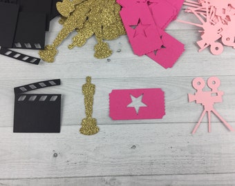 Movie Star Confetti - Movie Birthday Confetti - Movie Night Confetti - Table Scatter - Die Cuts -Movie Night Birthday -Hollywood Movie Party
