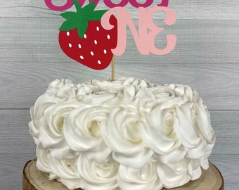Sweet One Cake Topper Strawberry Cake Topper Strawberry Etsy Canada