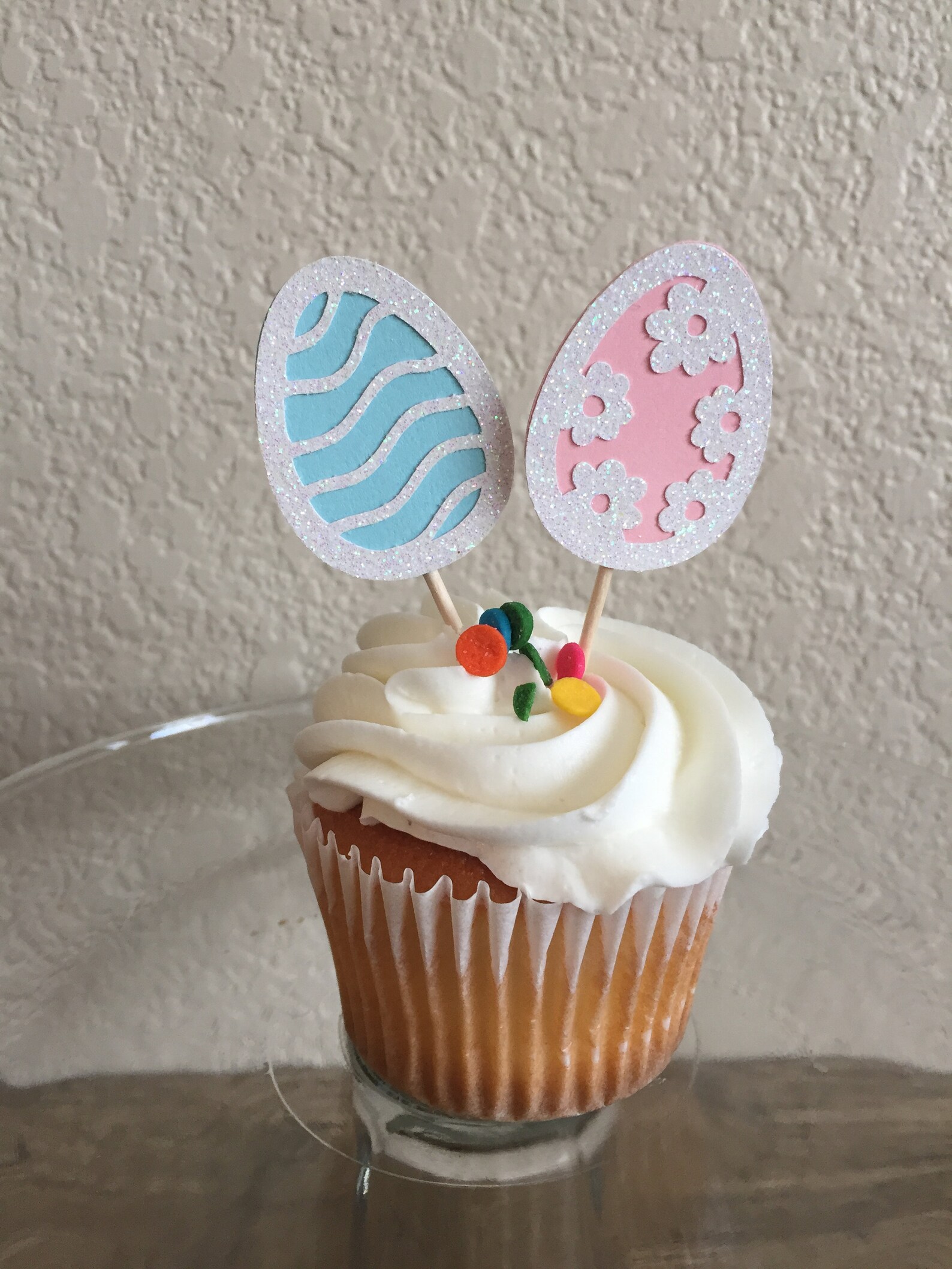 Easter Egg Cupcake Toppers Some Bunny is One Spring Etsy