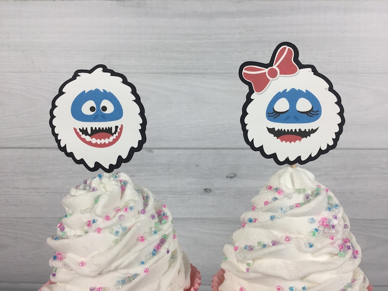 Yeti Cupcake Toppers yeti Gender Reveal Shower boy Yeti Etsy
