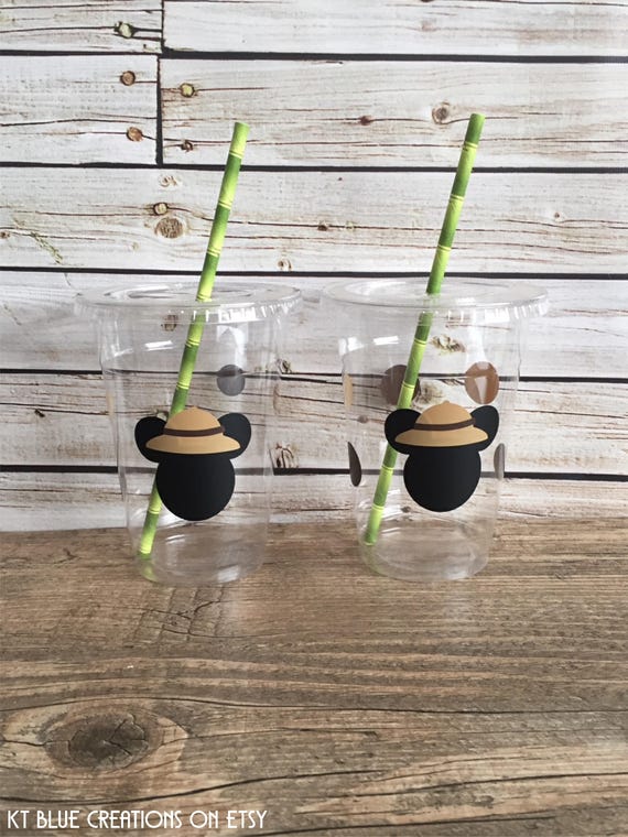 Mickey Safari Party Cups - Jungle, Safari - Mickey Safari Birthday - Mickey Party Cups - Mickey Mouse Jungle Party Decor - Mickey Birthday Il_570xn