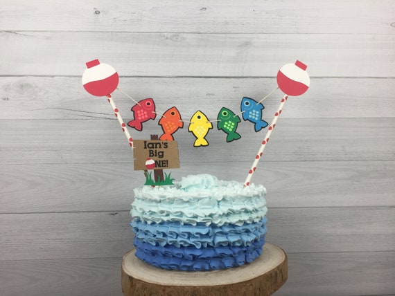 The Big One Bunting Cake Topper Personalized Cake Topper