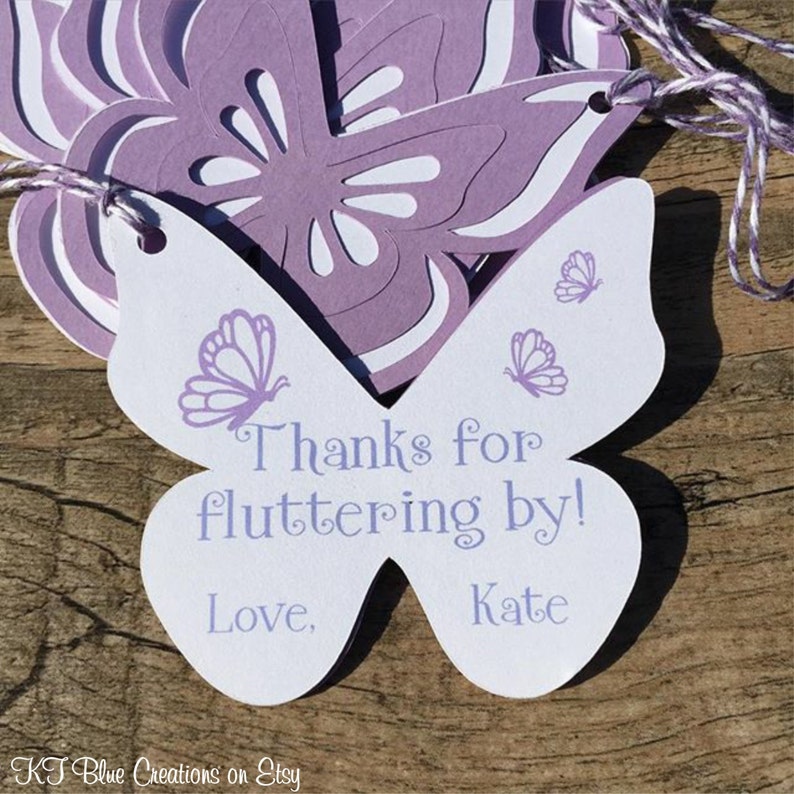Butterfly Favor Tags Butterfly Birthday Butterfly Party Etsy