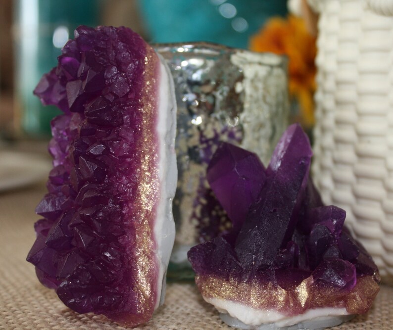amethyst crystal soap