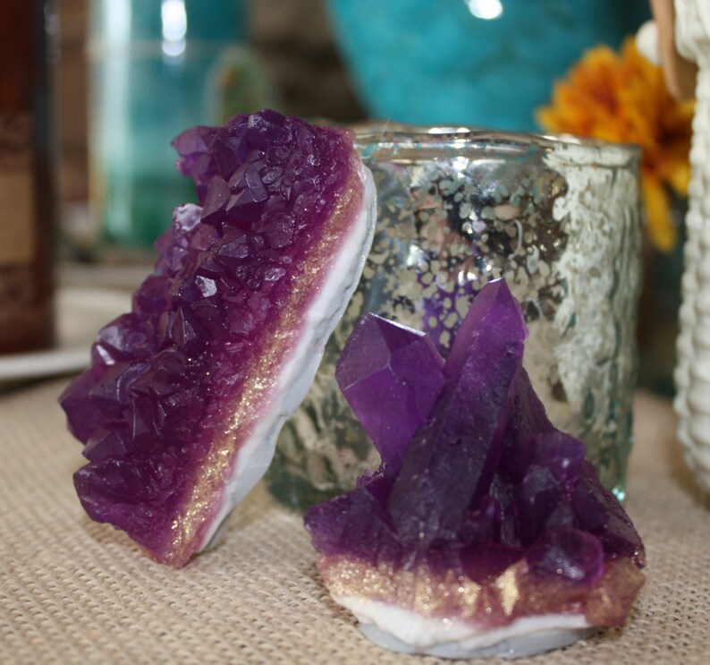 amethyst crystal soap