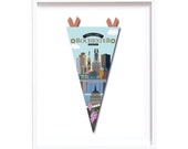 Rochester Icons Pennant Print Poster