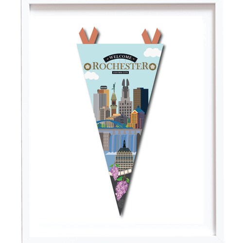 Rochester Skyline Art Print Rochester Poster Rochester Etsy