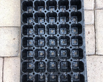 Seedling Start Trays with Drain Holes - 250 Cells (5 Trays 50 cells each) - Soil Not Included