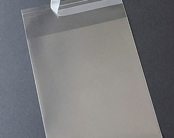 Clear Square Greeting Card Bags and Notecard Sleeves, Packs of 100 Pieces, Choice of 8 Different Sizes