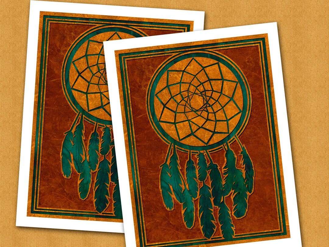 Tarjetas DREAMCATCHER Colección Southwest Juego de 2 tarjetas de notas