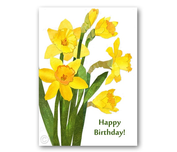 Joyeux Anniversaire Jonquilles 5 X 7 Printemps Fleurs Etsy Joyeux Anniversaire Jonquilles 5 X 7 Printemps Fleurs Etsy