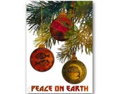 SOUTHWEST CHRISTMAS Card  - Native American Mimbres Pottery Designs of Fish - Arizona Holidays - Artwork by Linda Henry (CCHR2014046)