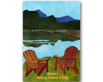 FATHER'S DAY Card - Relax - Today is your day - Also available as a Print with a Free Mat - Great Gift for Dad! (CFDAY023)