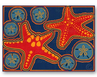 Starfish & Sand Dollars - 5x7 GREETING CARD or Matted PRINT - "The Wonders of Nature" Collection - Love - Wedding - Valentine (CVAL041)