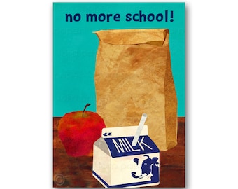 Graduation Card – Class of 2026, School Lunchbox Collage Art (Print Available)(GRAD004)