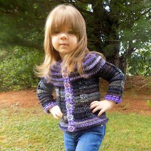 Crochet Sweater Pattern, Midnight Cardi Child Sizes, Sweater, Winter Fashion, Fall Fashion, Warm, Convertible, Cardigan, Button Up