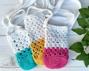 Crochet Traveler Water Bottle Holder Pattern, Sling Bag (PDF Pattern)
