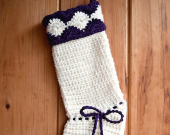 Crochet Stocking Pattern, Sugarplum Stocking, Crochet Stocking, Crochet Christmas Stocking, Holiday Stocking, Holiday Decor,