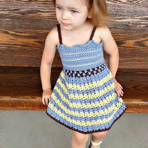 Crochet Tank Top Pattern, Little Country Girl Tank or Dress, Baby, Child, Tank top, sundress, dress, summer