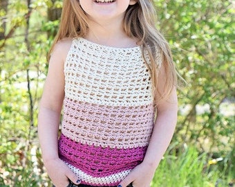 Parfait Boat Neck Crochet Top Pattern CHILD (PDF Pattern)