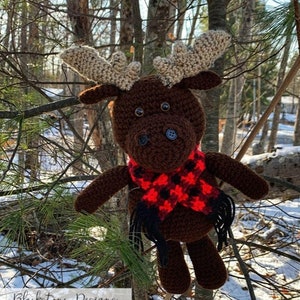 Crochet Moose Pattern for Mack the Moose, Crochet Moose Amigurumi, Moose Plushie, Moose Stuffed Animal, Moose Ami image 1