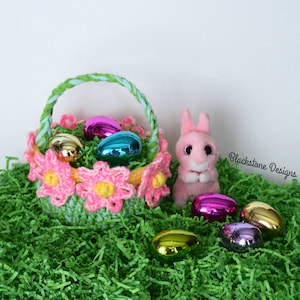 Crochet Pattern: Blooming Easter Basket, Crochet Basket Pattern, Crochet Easter Basket, Easter Basket, Flower Basket, May Basket