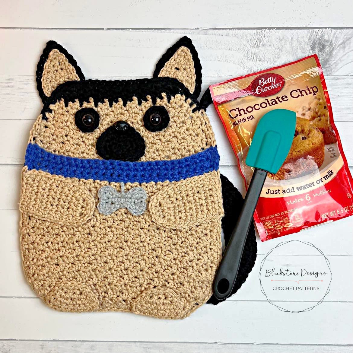 38 German Shepherd Crochet Patterns for Amigurumi, Decor, and Dog Lover Gifts 19 Crochet Pot Holder