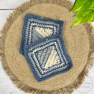 Crochet Pattern: Framed Ripples Afghan Square, Crochet Afghan Block, Crochet Square Pattern, Crochet Ribbing, Unique Crochet Square