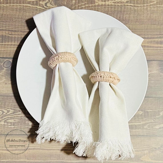 Crochet Napkin Rings Pattern, Easy Crochet Napkin Rings, DIY