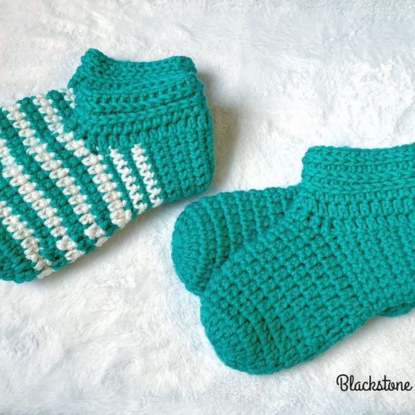 Crochet Slippers Pattern, Friday Slippers ADULT, Striped Slippers, Slippers for Adults, Crochet Slippers, Crochet House Shoes, Crochet Socks
