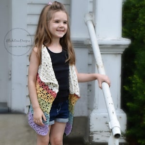 Crochet Swing Vest Pattern, Sublime Vest CHILD, Boho Vest Crochet Pattern, Cascade Vest Crochet Pattern, Crochet Vest for Kids